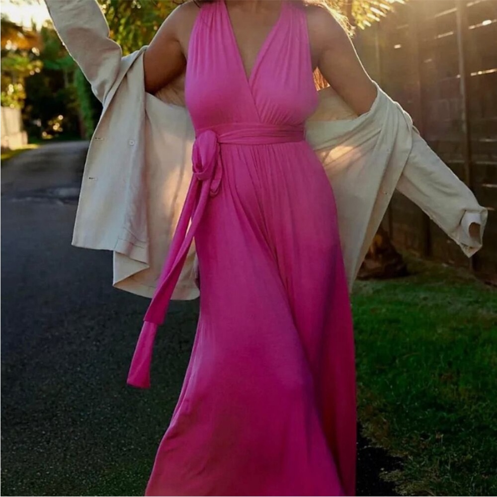 Free People Beach - Dani Convertible Elegant Pink Jumpsuit Sz. small